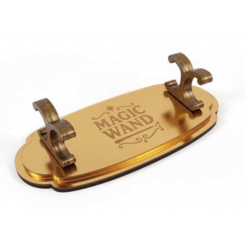 Fusked Magic Wand Stand - Gold Finish Display Stand for Magic Stick - Image 1